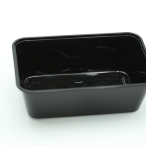 Food Bowl Parallel Black 1000ml Ideal For Delivery 300 sets / box