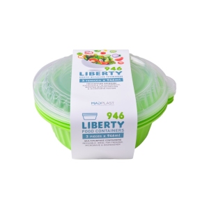 Φαγητοδοχείο Liberty Λαχανί Κατάλληλο για Πλυντήριο Πιάτων 3τεμ 1lt 3τεμ Χ24 Σετ/Κιβώτιο 20Κιβ./Παλέτα