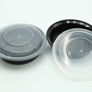 Food Bowl Round Black 450ml Ideal For Delivery 300 sets / Box